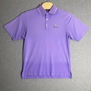 FootJoy Men's Purple Athletic Golf Polo Shirt‎ Plantation Logo Size Medium